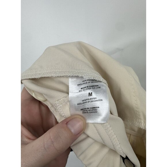 French Connection Wide Leg Trouser Women Medium Cream NEW Workwear - Picture 6 of 9